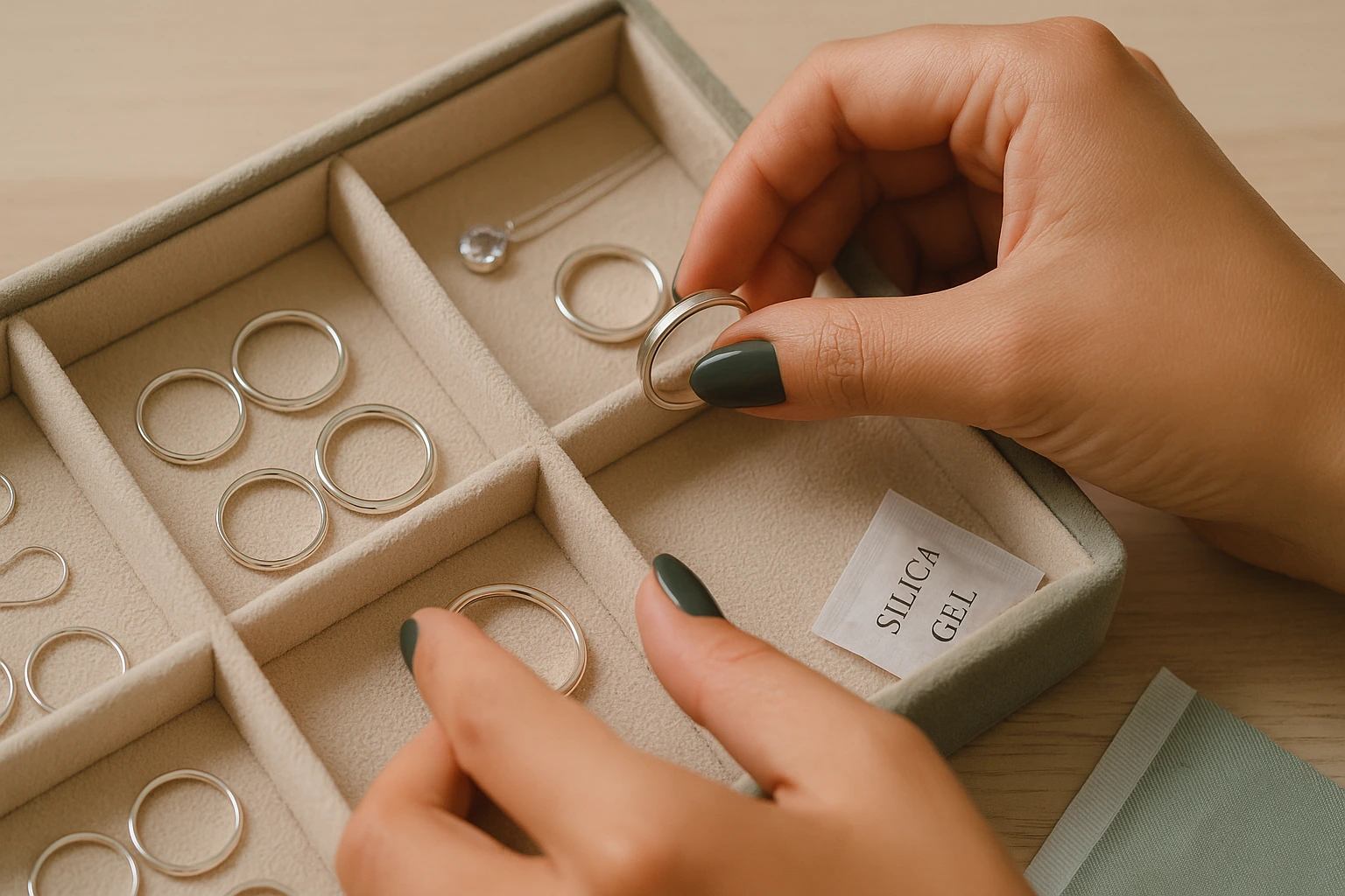 Como guardar suas joias de prata sem que escureçam: 1 Como guardar suas joias de prata sem que escureçam de forma correta